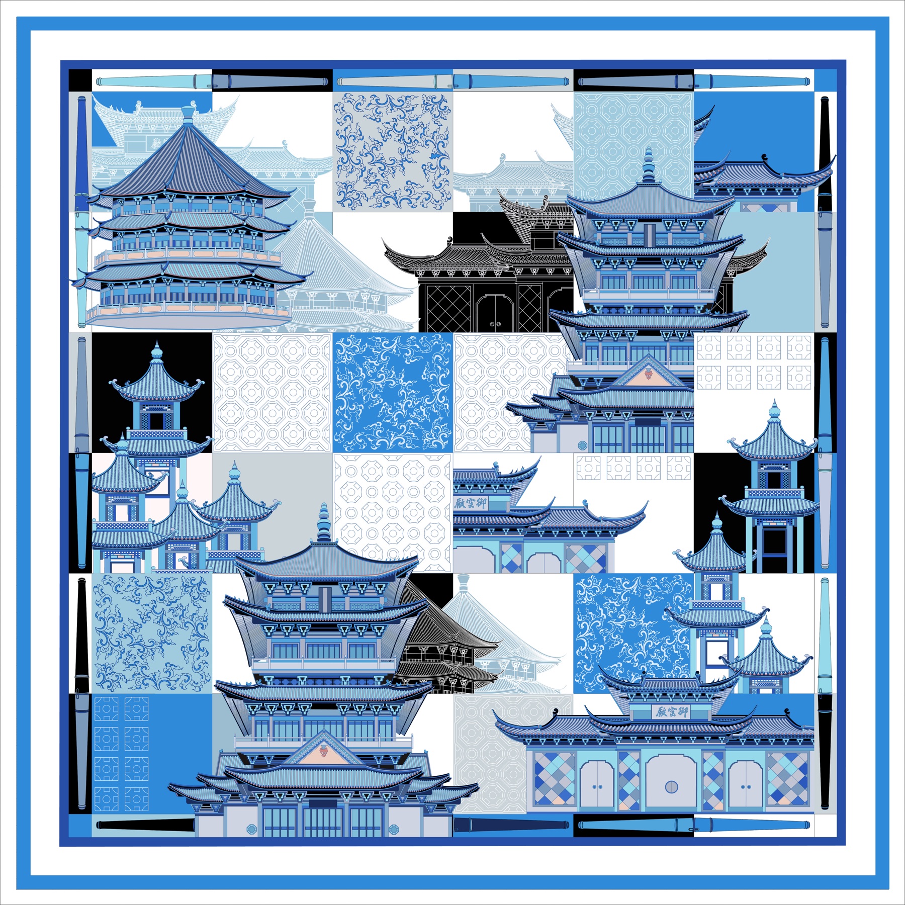 蓝阙录，平面图案 01
