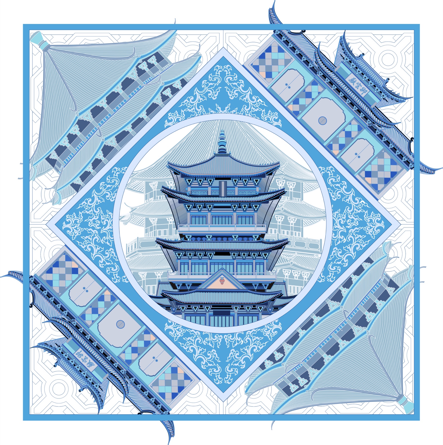 蓝阙录，平面图案 03