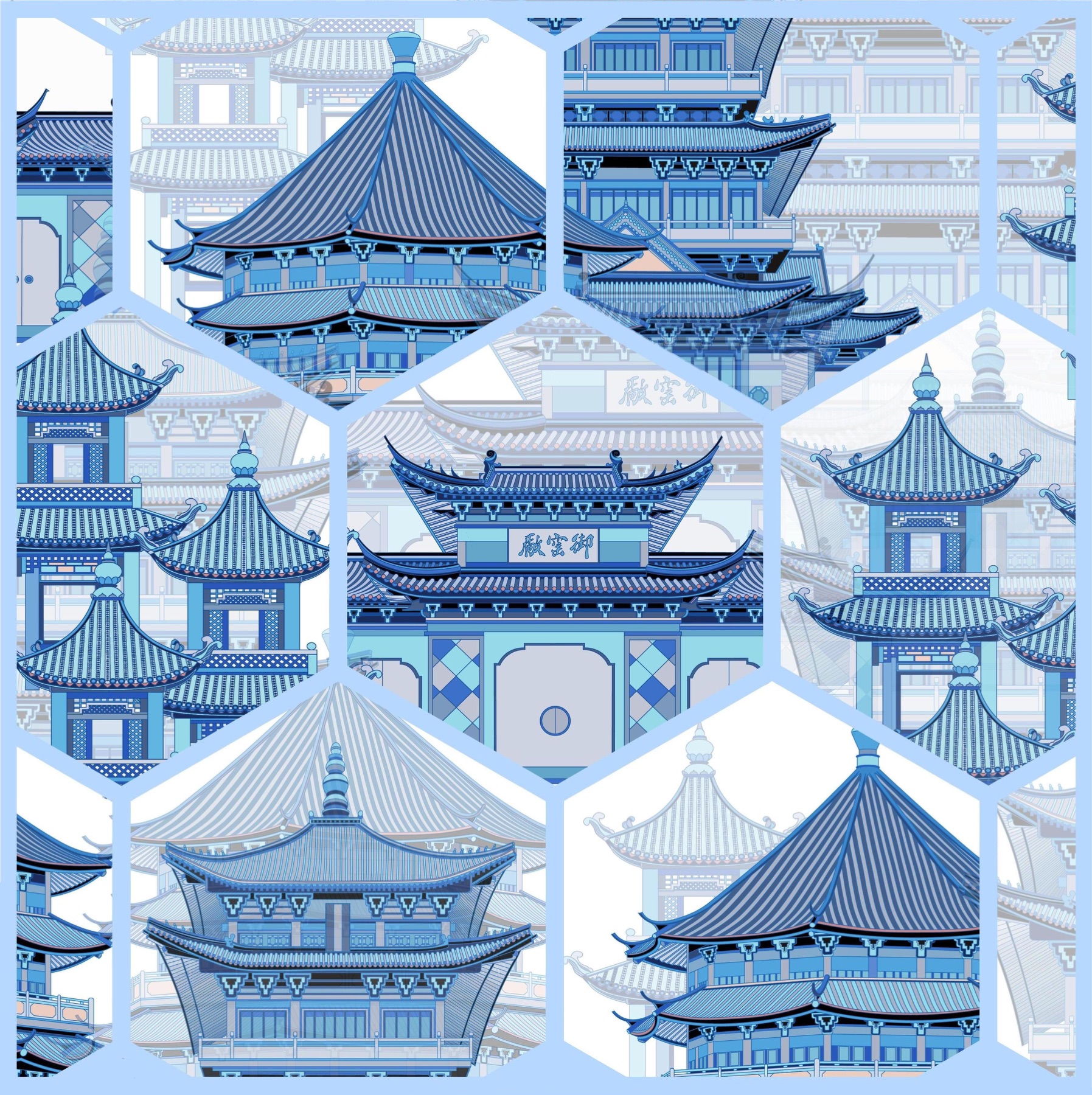 蓝阙录，平面图案 04