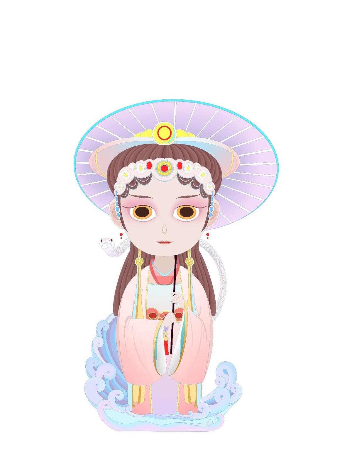 白素贞角色彩稿