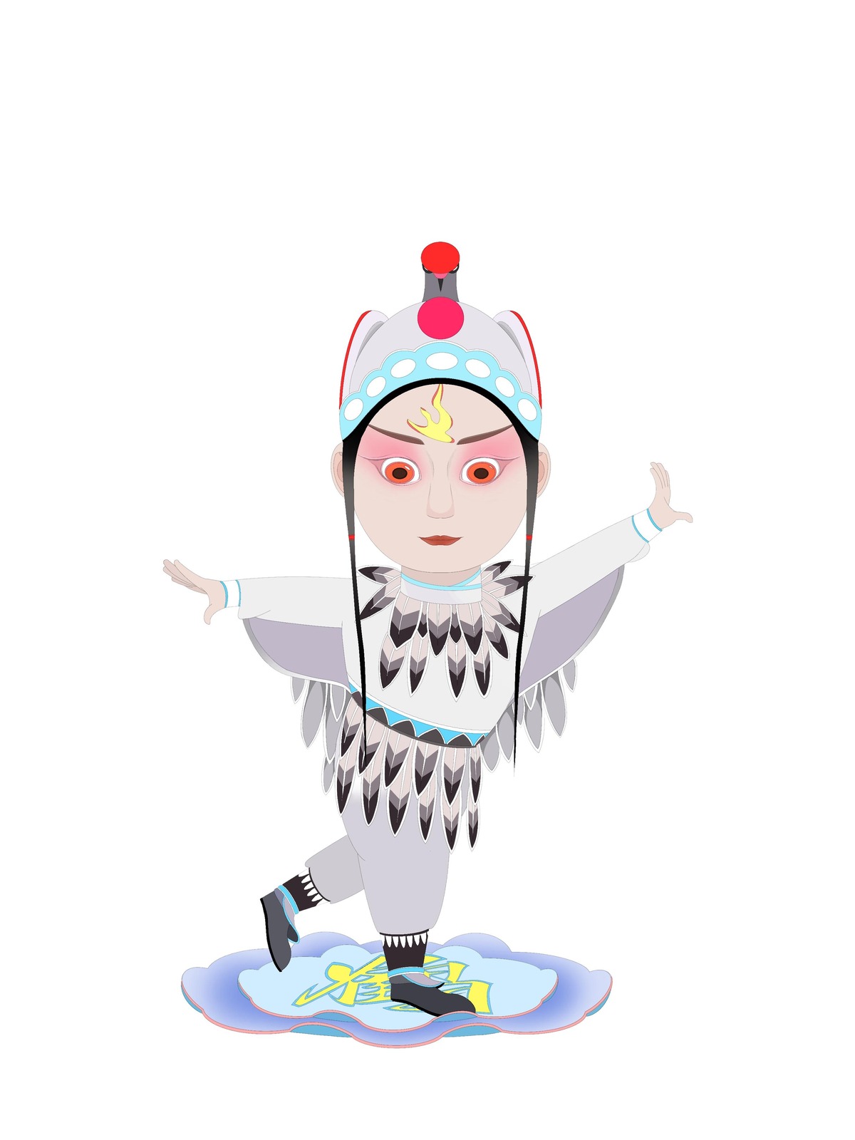 鹤童角色彩稿